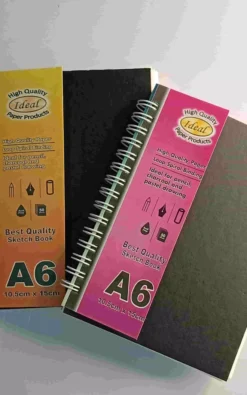 Spiral Sketch Book – 45 Premium Sheets , A6 Size , Ideal for Sketching & Watercolors | AHAB Traders
